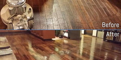 Before & After Wood Floor Buffing